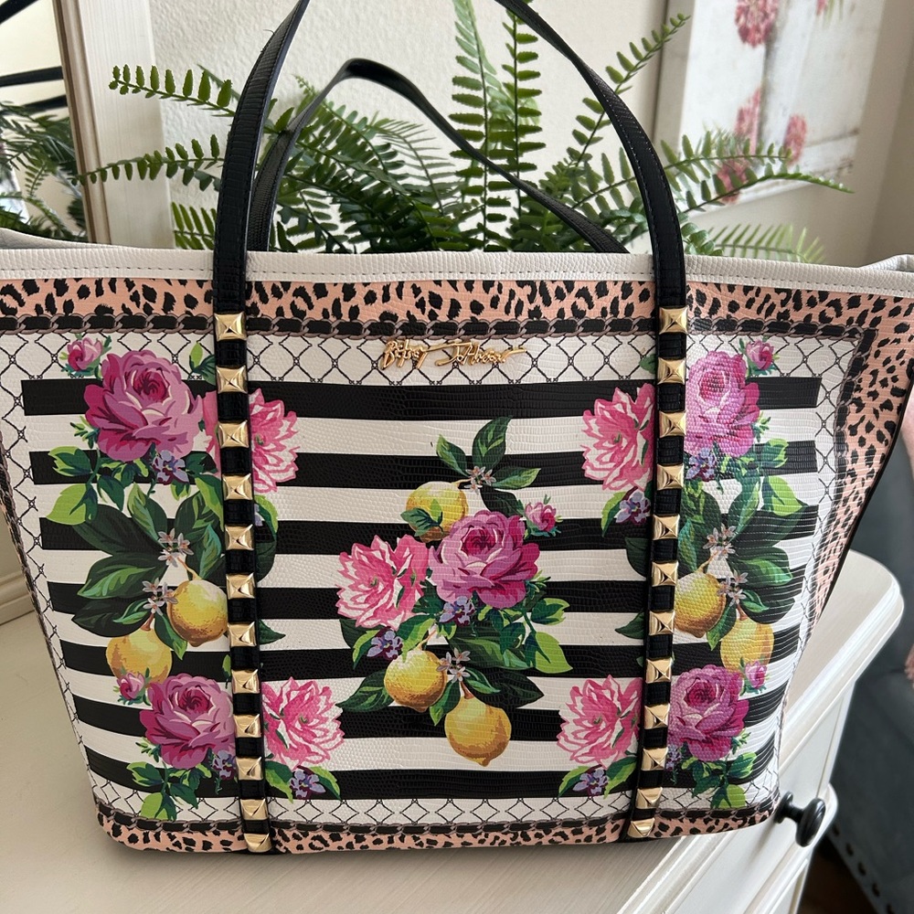 Betsey Johnson Multi Floral Extra Large Tote
